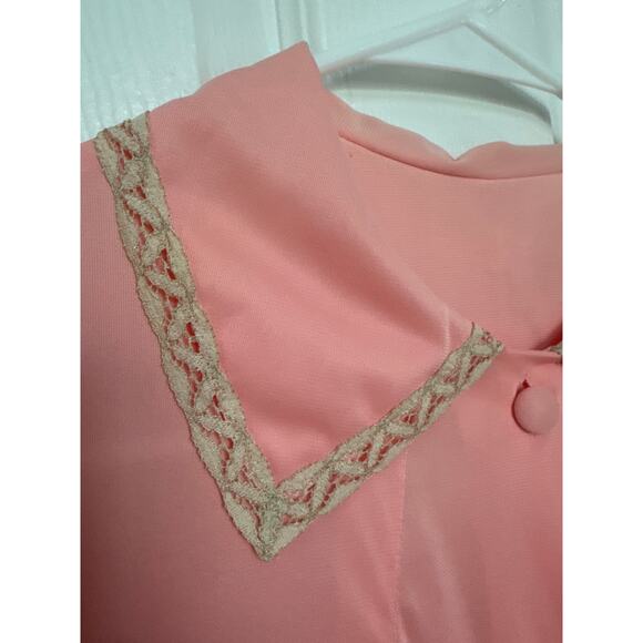 NWT Vintage Vanity Fair Pink Lace Trim Robe Size 34 - Picture 6 of 13